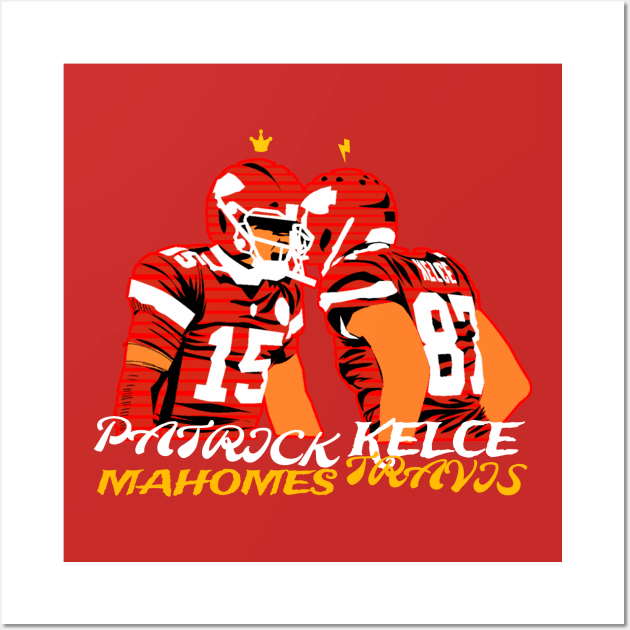 Patrick mahomes and Travis kelce Wall Art by Mic jr